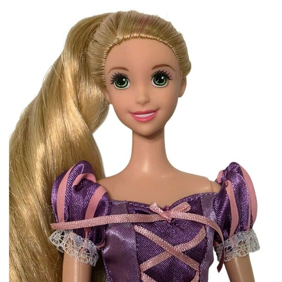 2009 Disney Rapunzel Doll Purple Dress Shoes Fashion Princess Long Blonde Hair - Picture 2 of 11